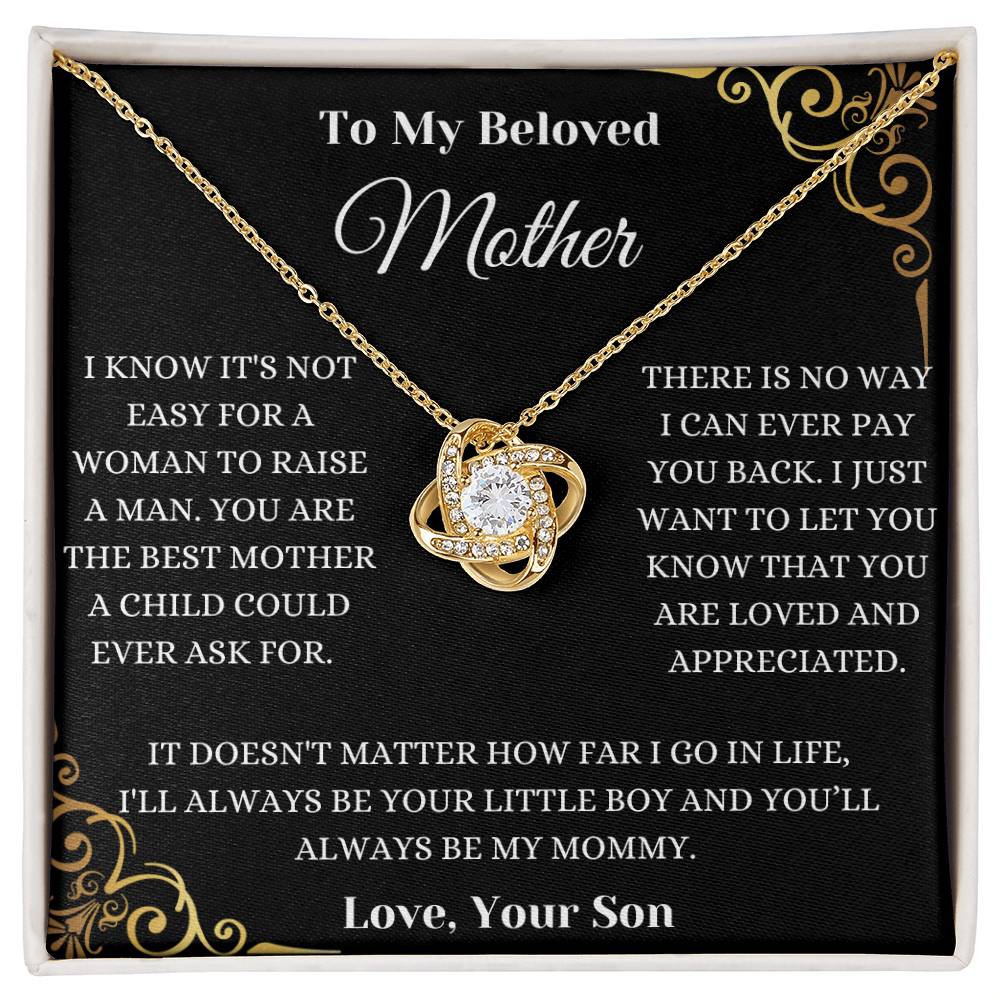 I Will Always Be Your Little Boy Love Knot Necklace