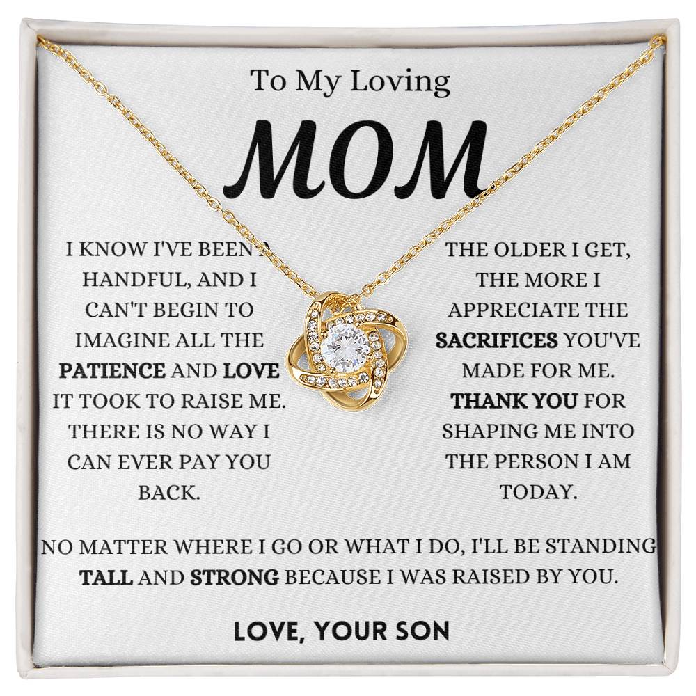 Mom I Can Never Pay You Back Love Knot Necklace
