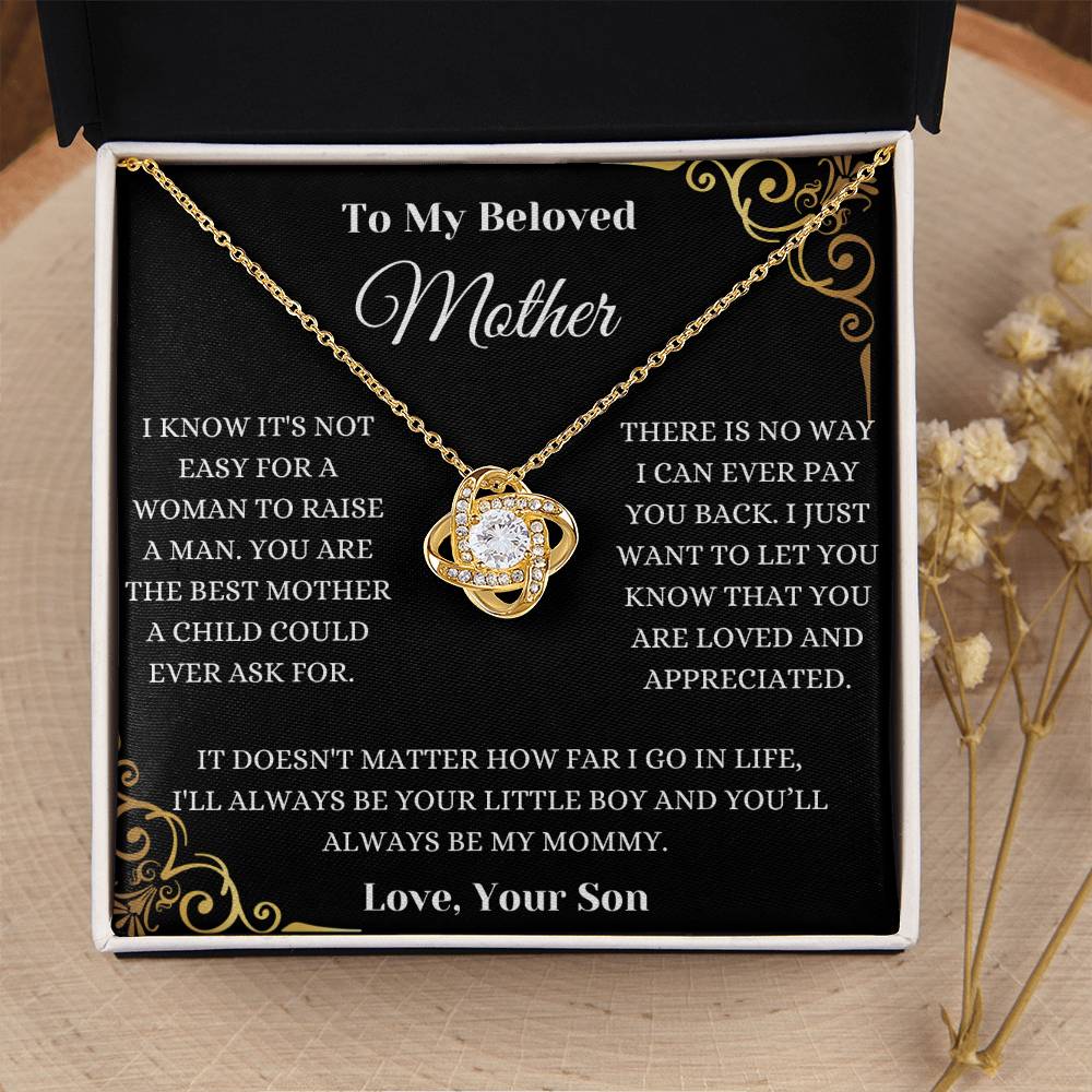 I Will Always Be Your Little Boy Love Knot Necklace