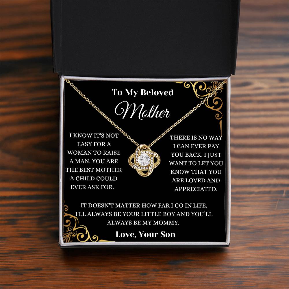 I Will Always Be Your Little Boy Love Knot Necklace
