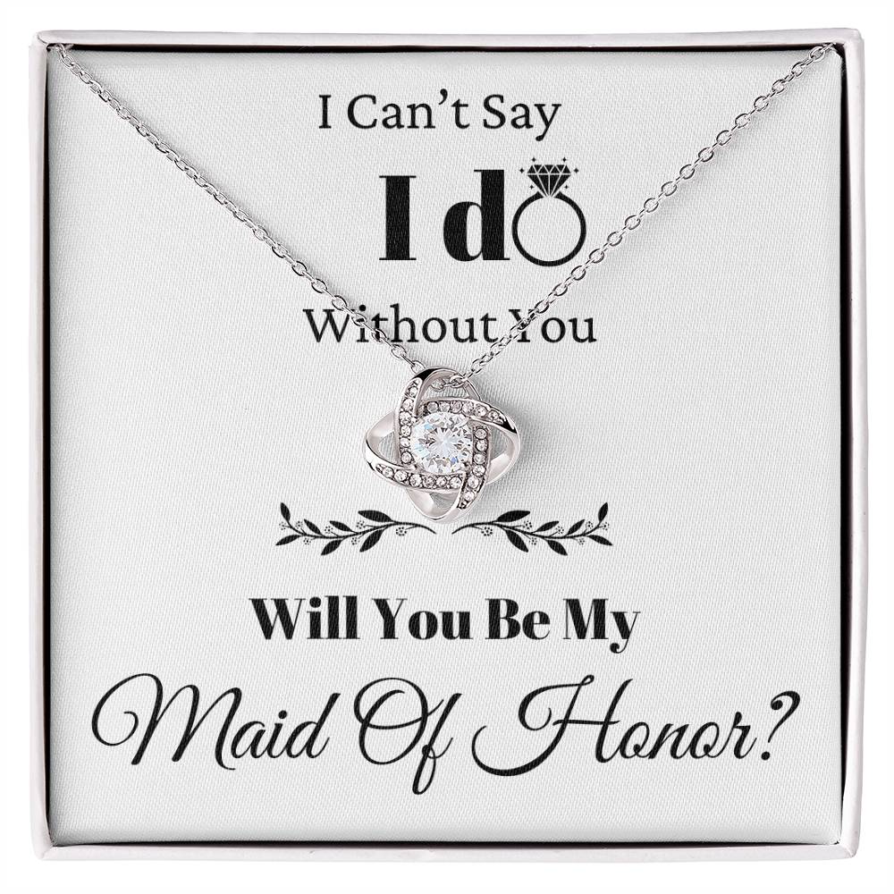 Be My Maid Of Honor Love Knot Necklace