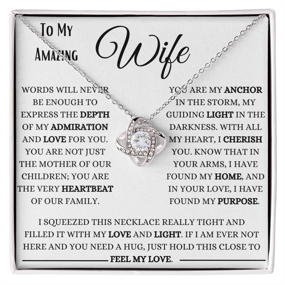 You Are My Anchor In The Storm Love Knot Necklace