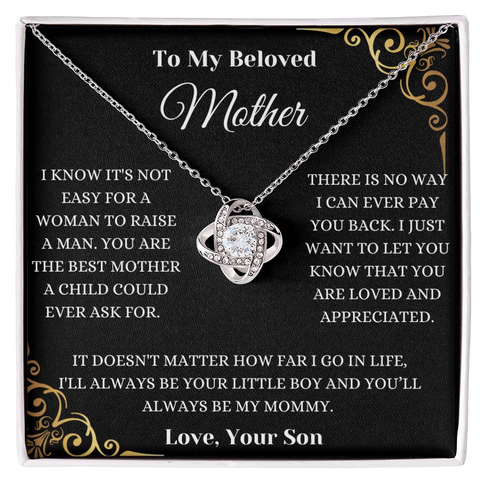 I Will Always Be Your Little Boy Love Knot Necklace