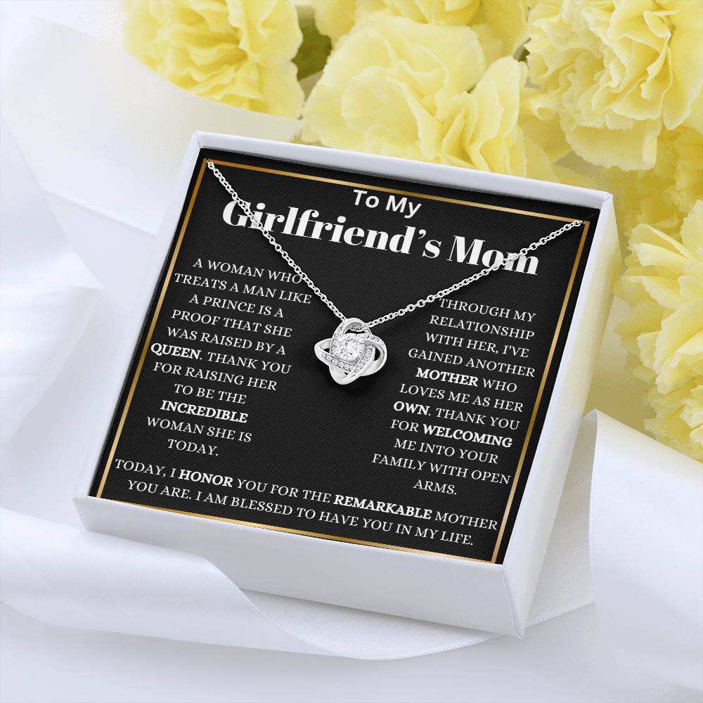 My Girlfriend's Mom My Blessing Love Knot Necklace