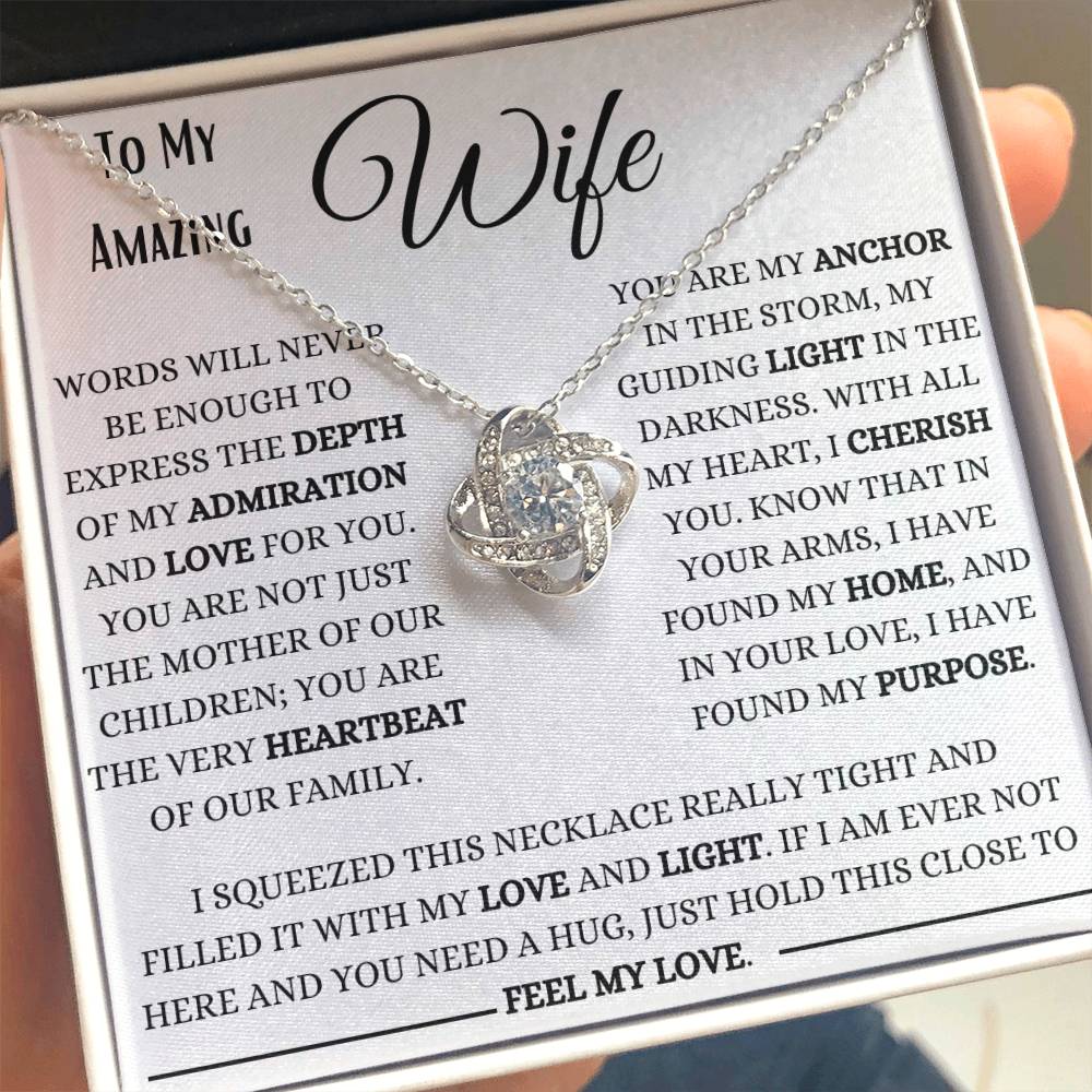You Are My Anchor In The Storm Love Knot Necklace