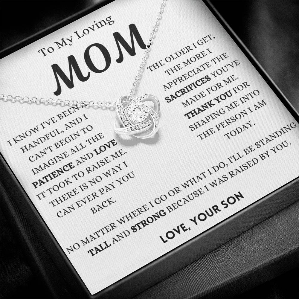 Mom I Can Never Pay You Back Love Knot Necklace