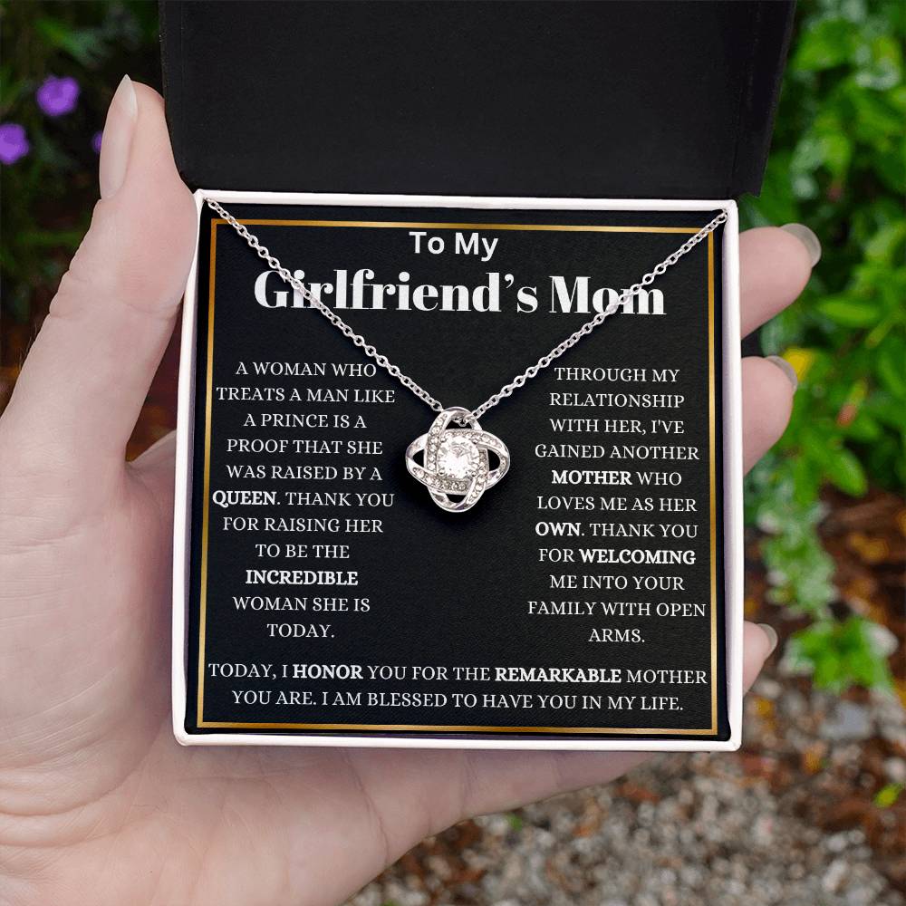 My Girlfriend's Mom My Blessing Love Knot Necklace