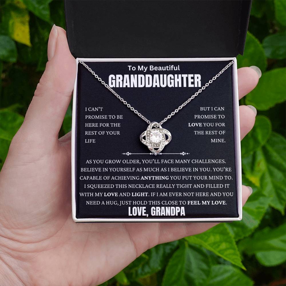 Grandpa Promise To Love You Love Knot Necklace