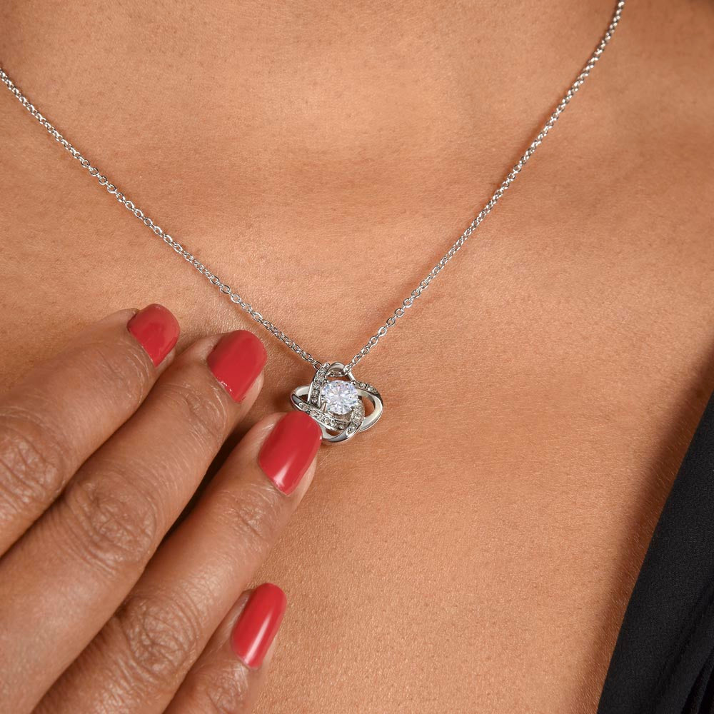 My Girlfriend's Mom My Blessing Love Knot Necklace