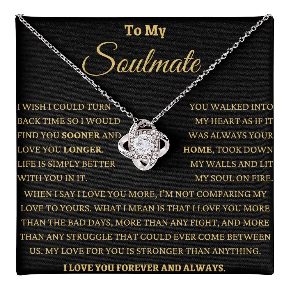 Life Is Better With You Soulmate Love Knot Necklace