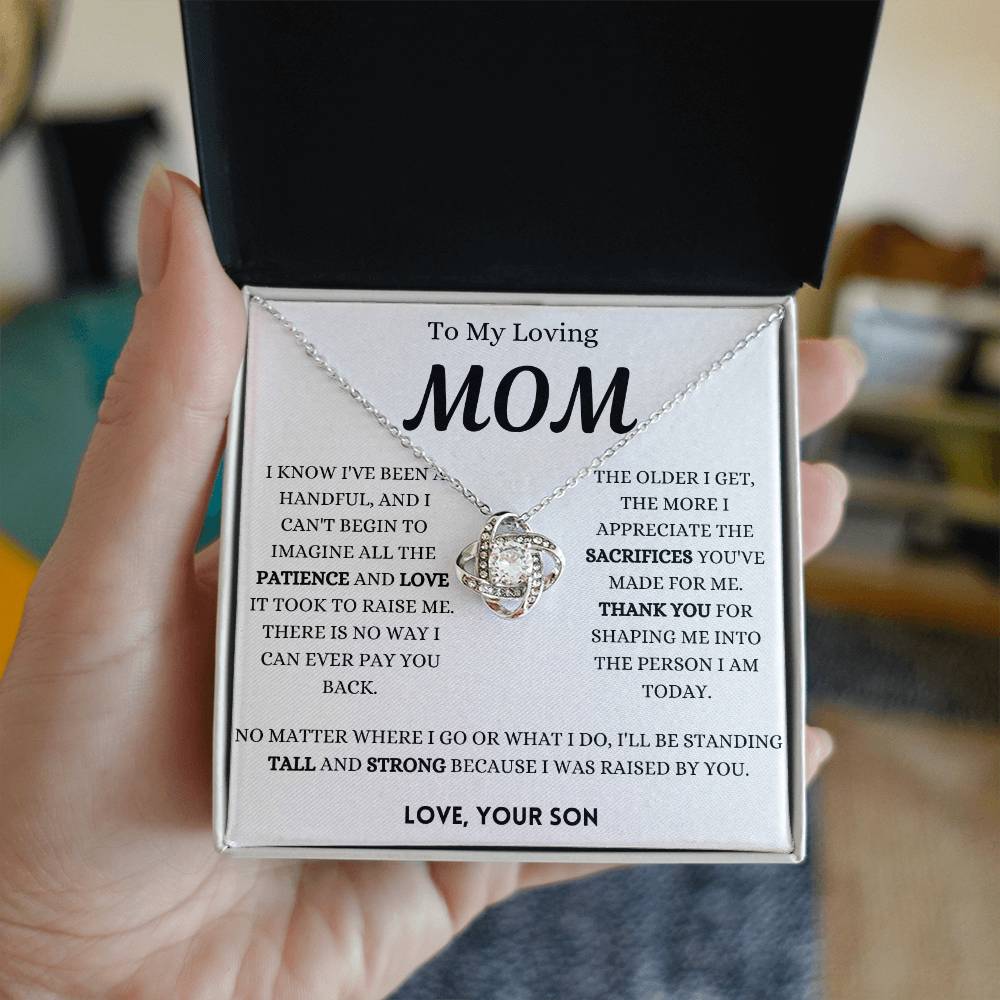 Mom I Can Never Pay You Back Love Knot Necklace