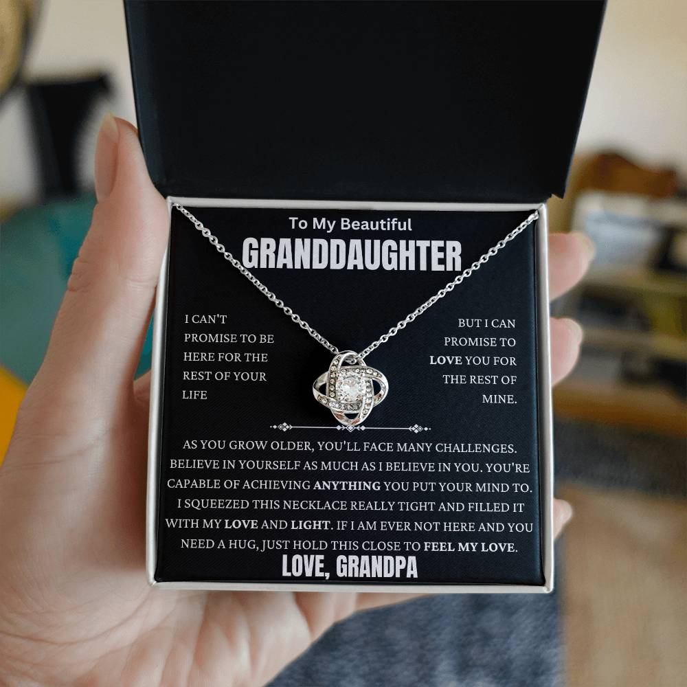 Grandpa Promise To Love You Love Knot Necklace