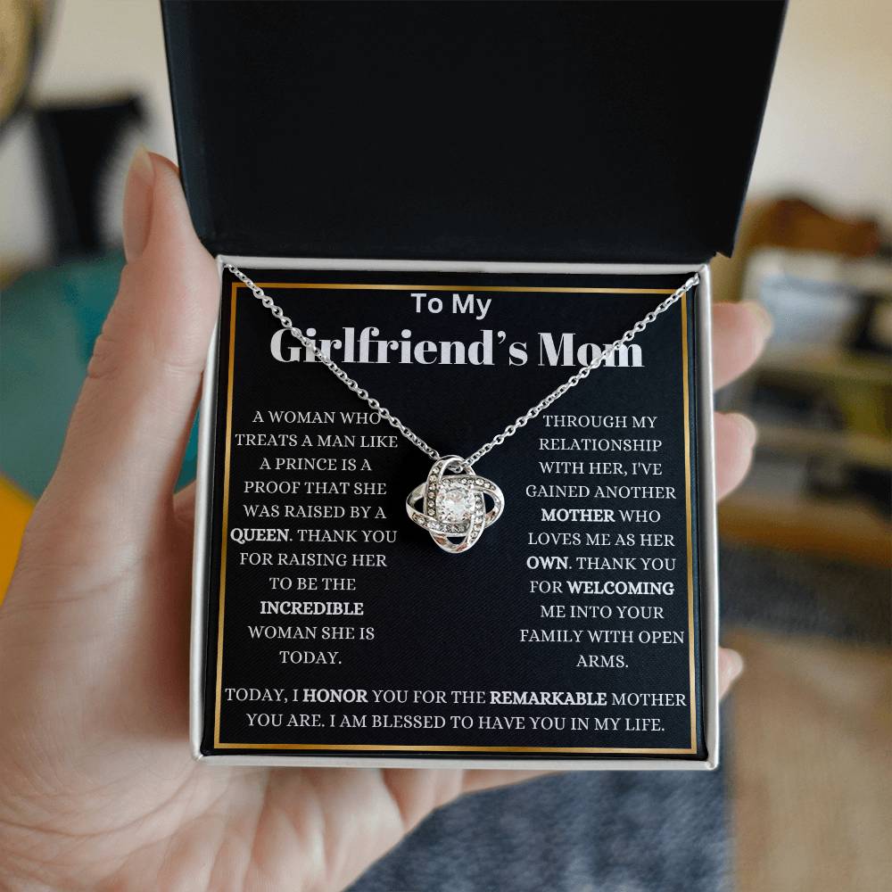 My Girlfriend's Mom My Blessing Love Knot Necklace