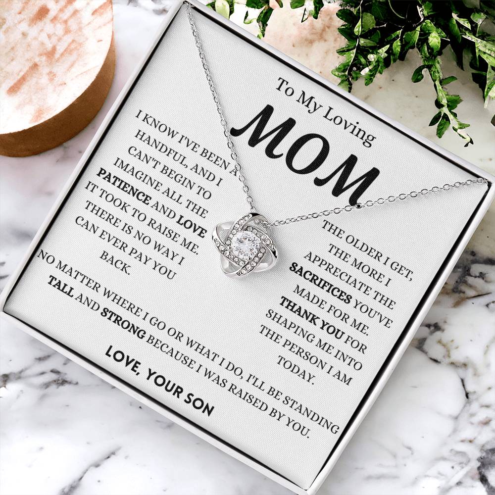 Mom I Can Never Pay You Back Love Knot Necklace