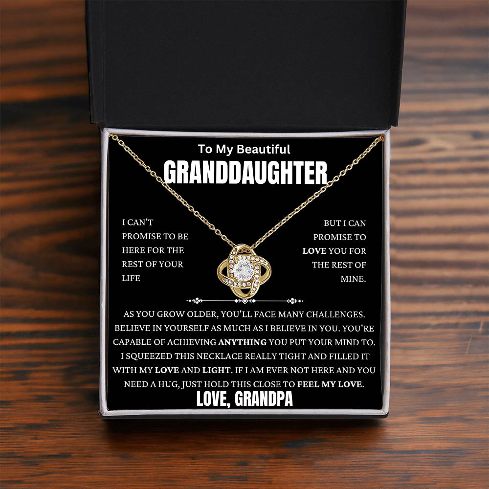 Grandpa Promise To Love You Love Knot Necklace