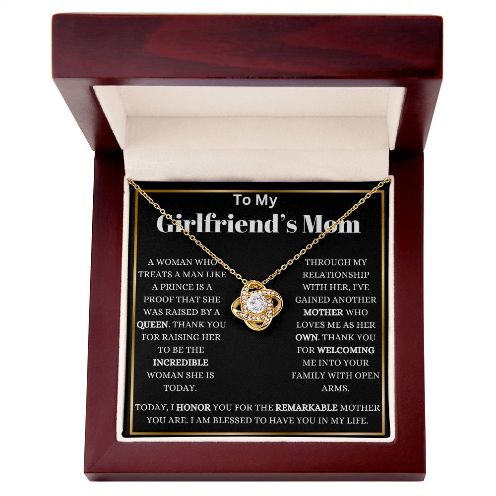 My Girlfriend's Mom My Blessing Love Knot Necklace