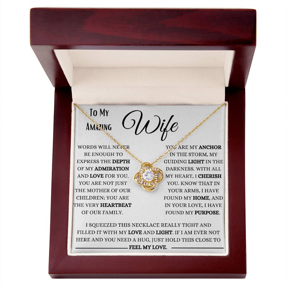 You Are My Anchor In The Storm Love Knot Necklace