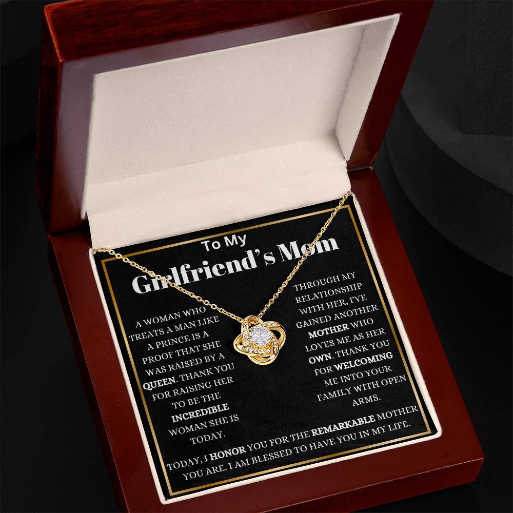 My Girlfriend's Mom My Blessing Love Knot Necklace