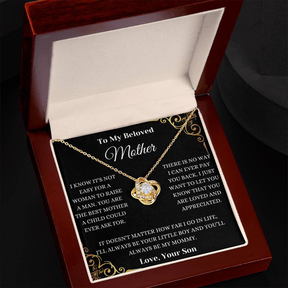 I Will Always Be Your Little Boy Love Knot Necklace