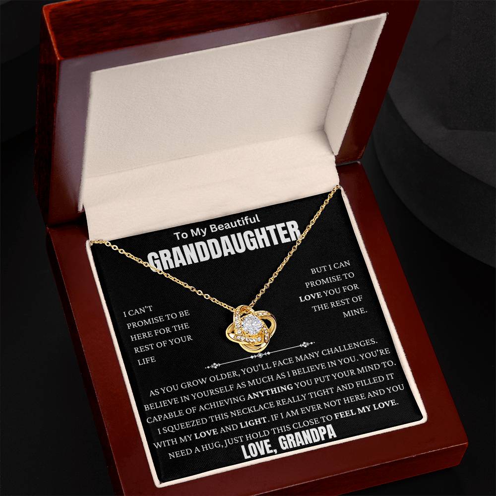 Grandpa Promise To Love You Love Knot Necklace