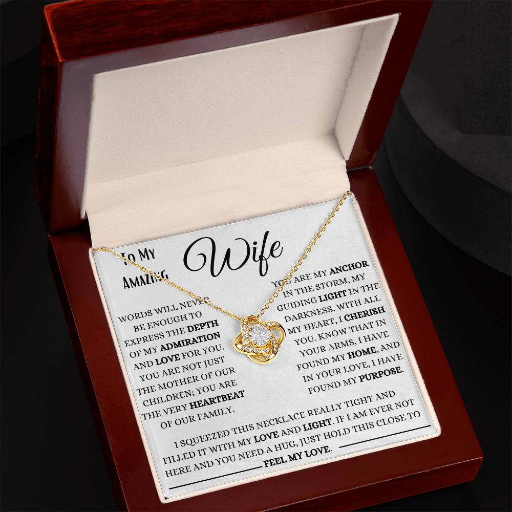 You Are My Anchor In The Storm Love Knot Necklace