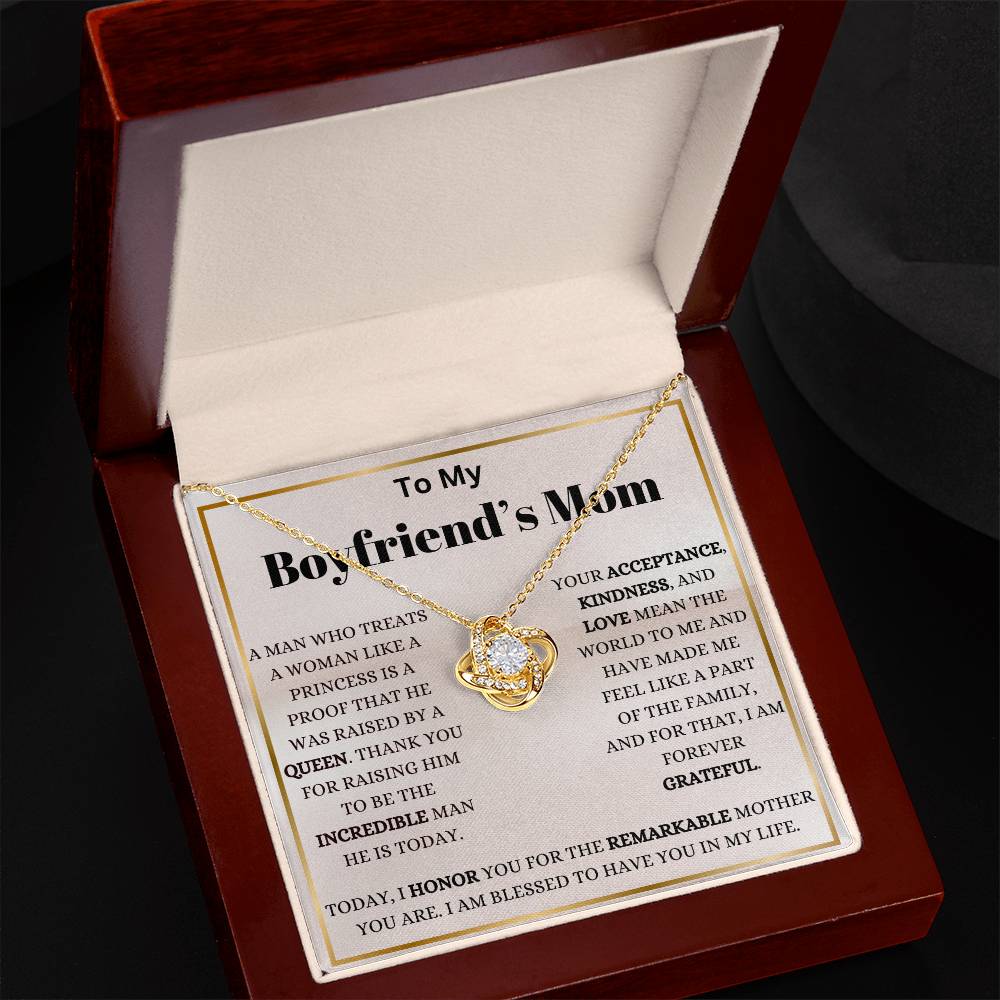 My Boyfriend's Mom My Blessing Love Knot Necklace
