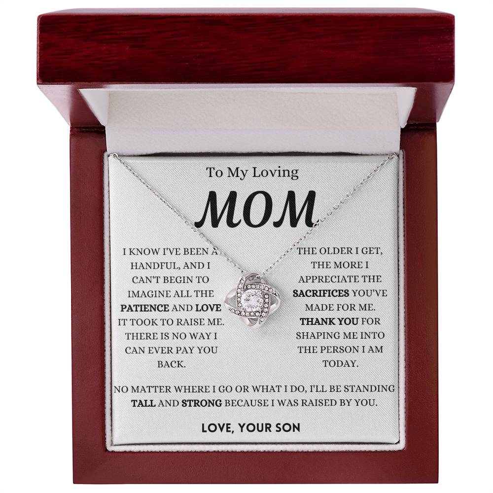 Mom I Can Never Pay You Back Love Knot Necklace