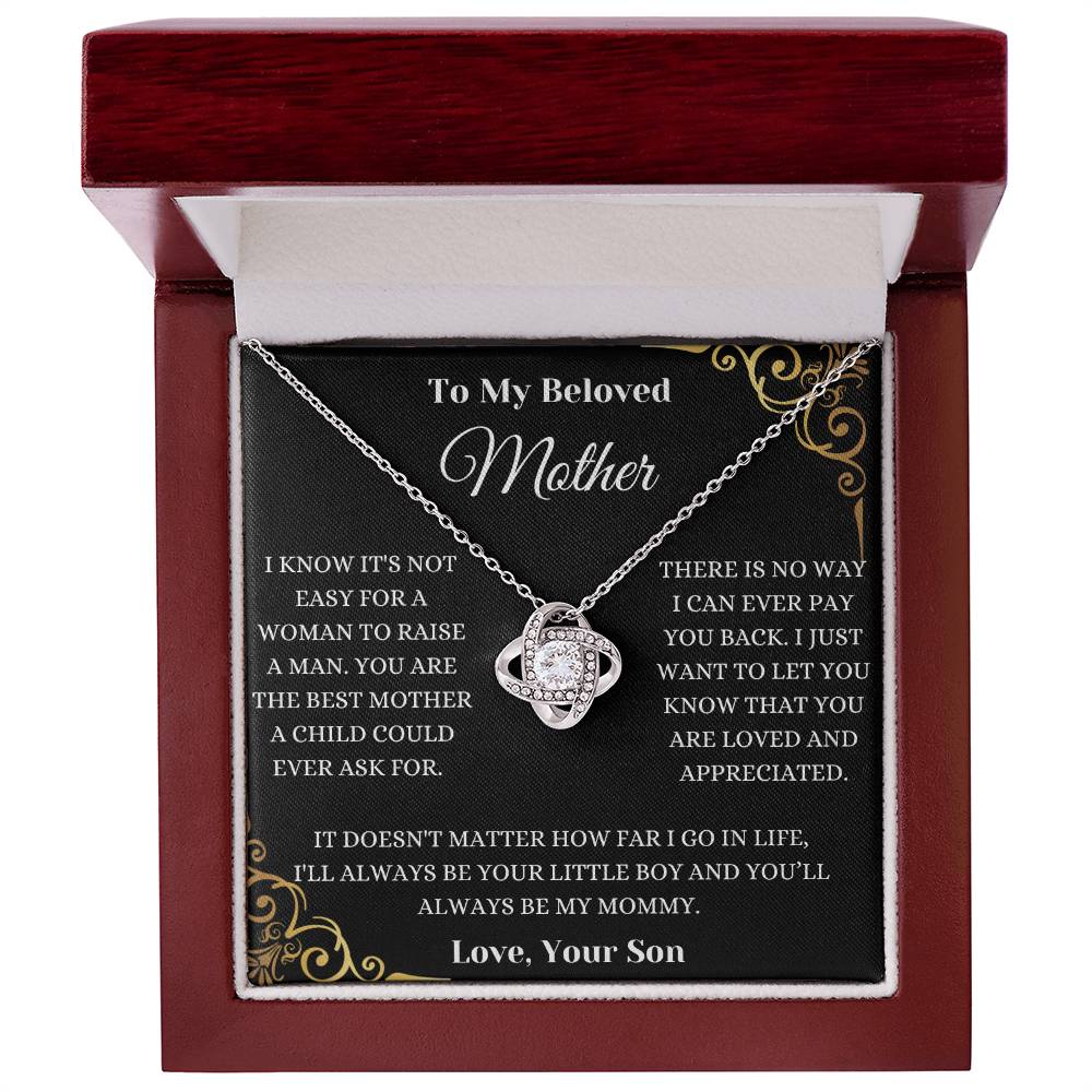 I Will Always Be Your Little Boy Love Knot Necklace