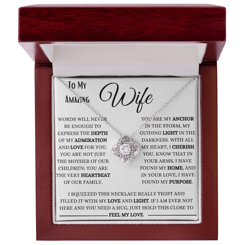 You Are My Anchor In The Storm Love Knot Necklace