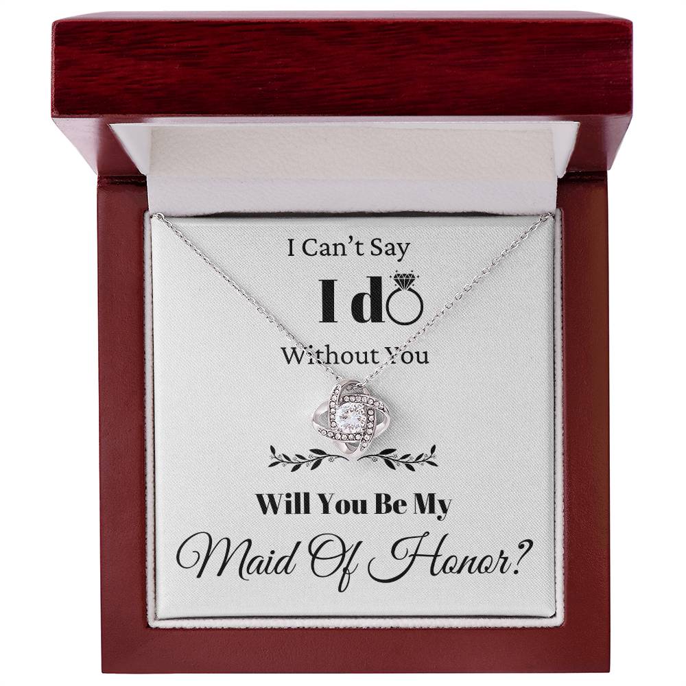 Be My Maid Of Honor Love Knot Necklace