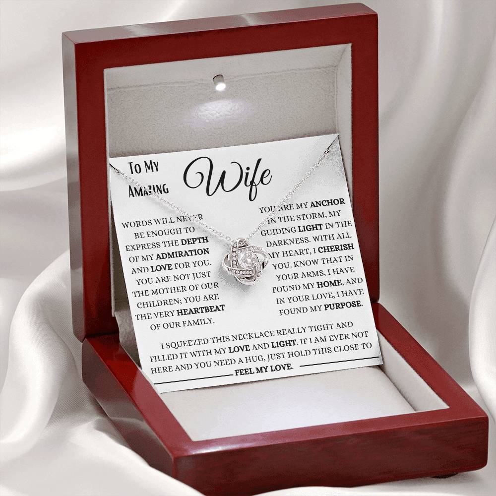 You Are My Anchor In The Storm Love Knot Necklace