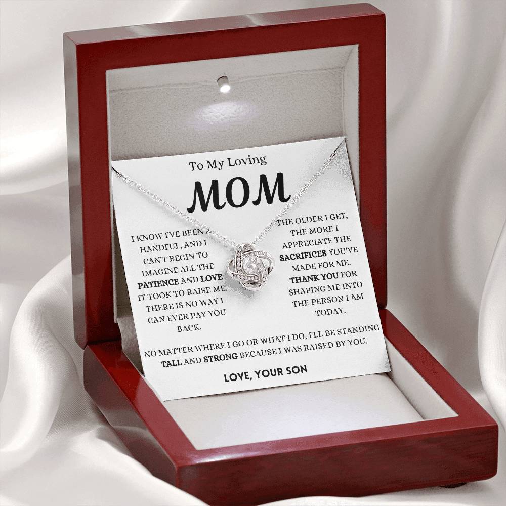 Mom I Can Never Pay You Back Love Knot Necklace