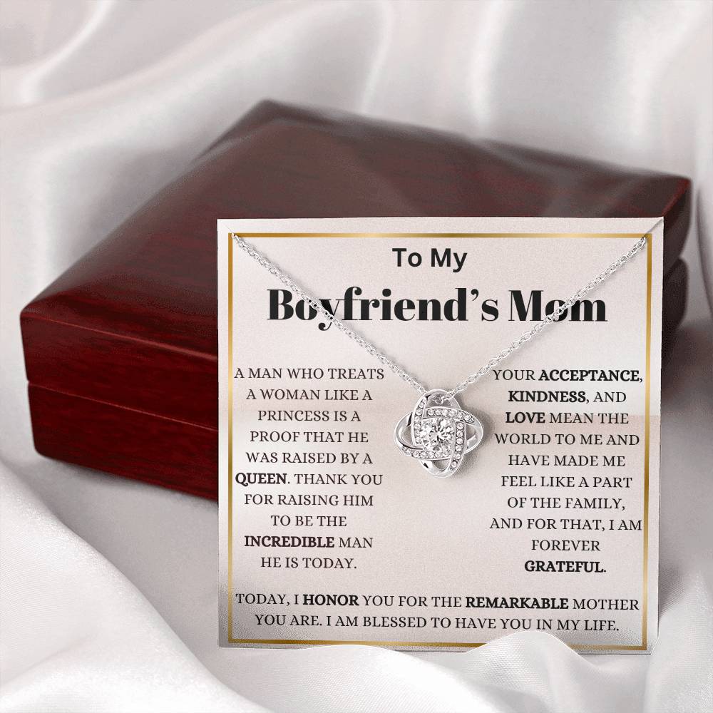 My Boyfriend's Mom My Blessing Love Knot Necklace