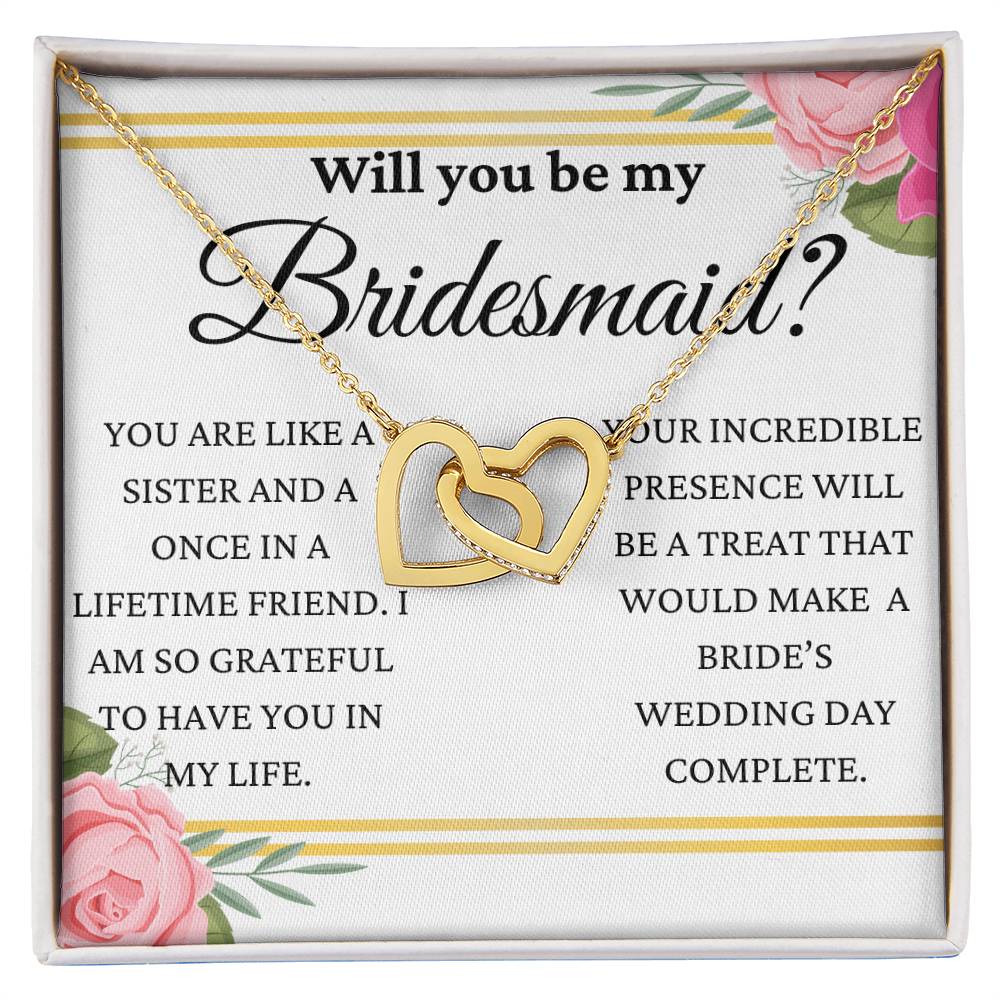 You Are Like A Sister To Me Interlocking Hearts Necklace