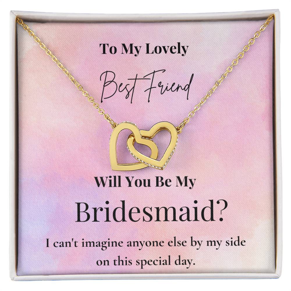 Be By My Side Best Friend Interlocking Hearts Necklace