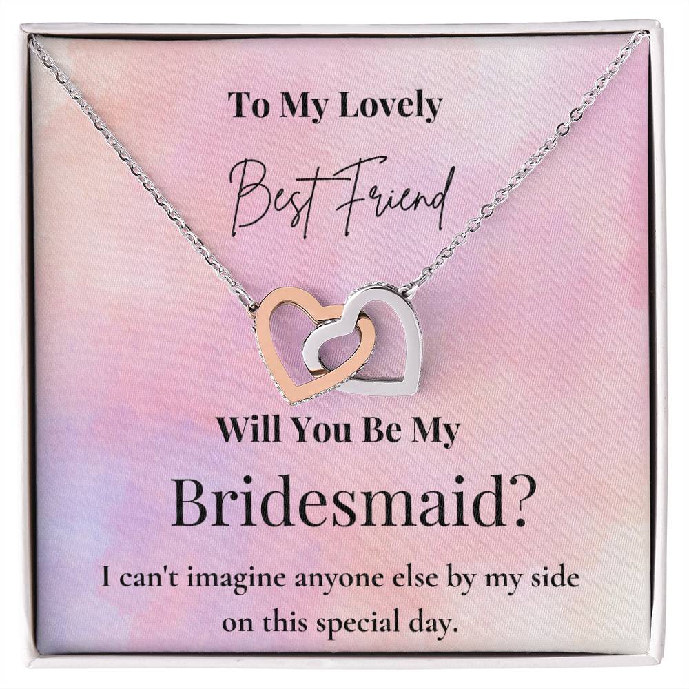Be By My Side Best Friend Interlocking Hearts Necklace