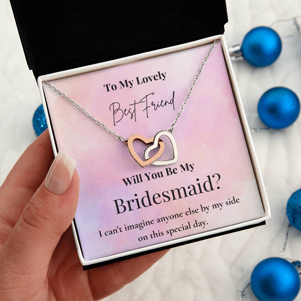 Be By My Side Best Friend Interlocking Hearts Necklace