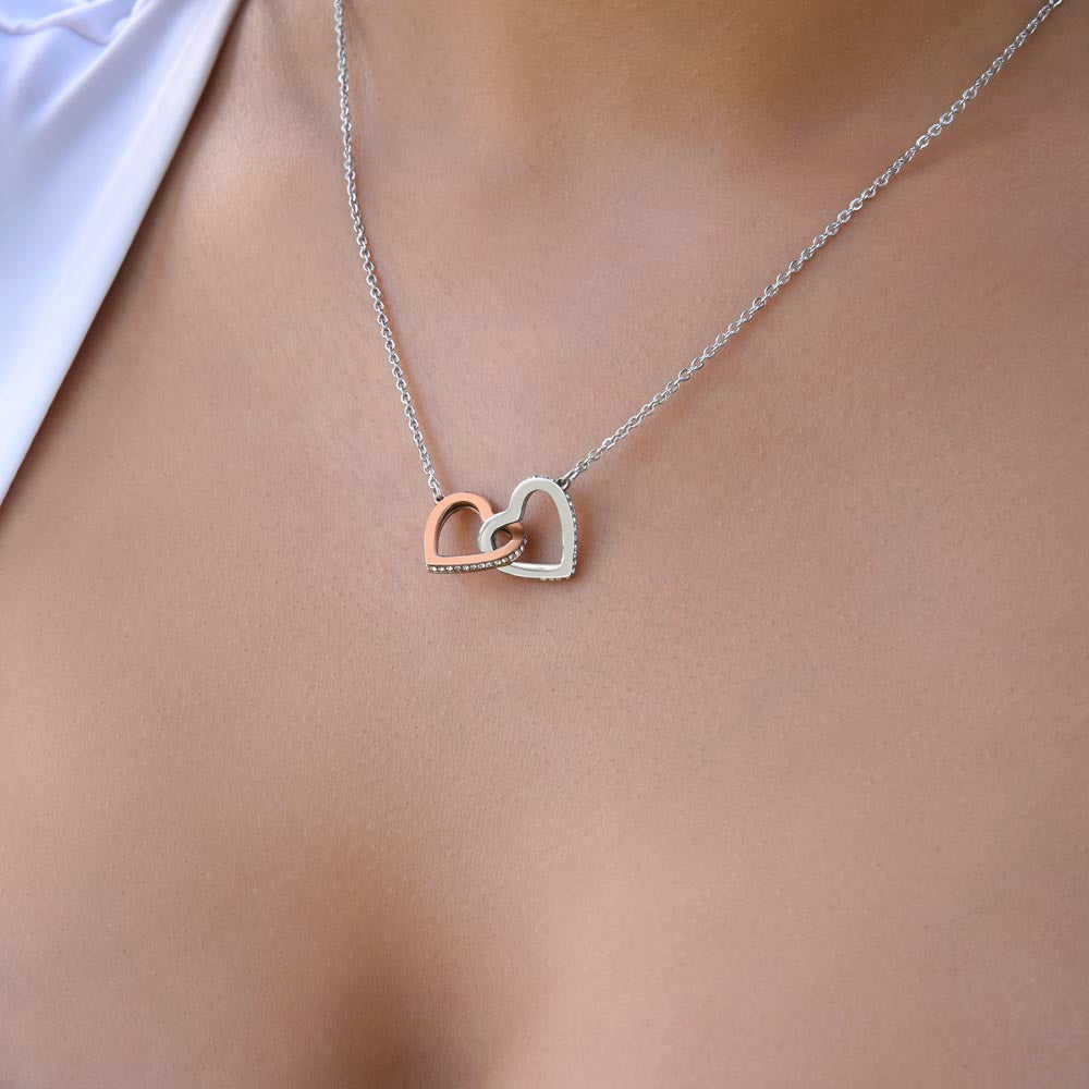 Be By My Side Best Friend Interlocking Hearts Necklace