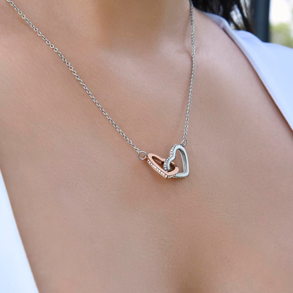 Falling In Love With My Wife Interlocking Hearts Necklace
