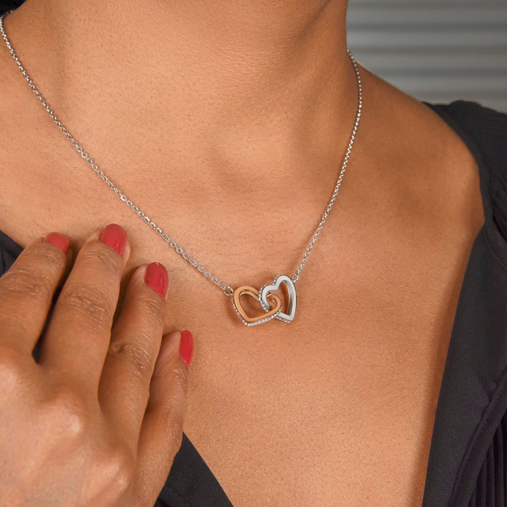 To My Wife My Eternal Confident Interlocking Hearts Necklace