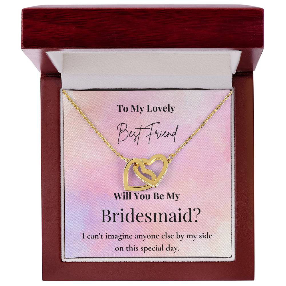 Be By My Side Best Friend Interlocking Hearts Necklace