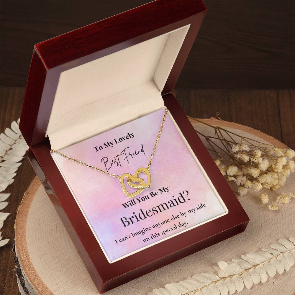 Be By My Side Best Friend Interlocking Hearts Necklace