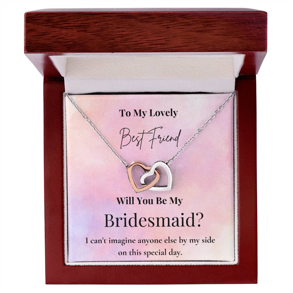 Be By My Side Best Friend Interlocking Hearts Necklace