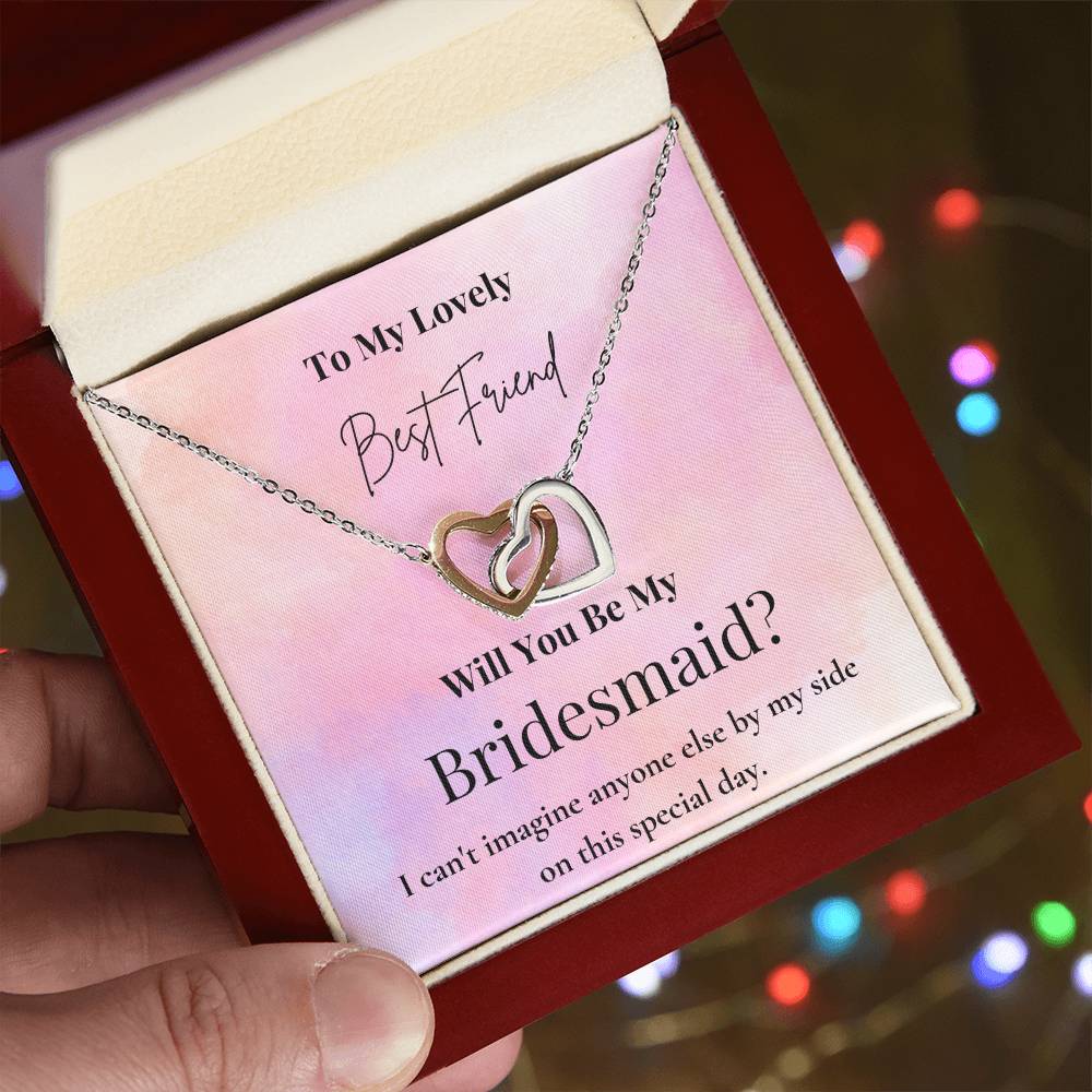 Be By My Side Best Friend Interlocking Hearts Necklace