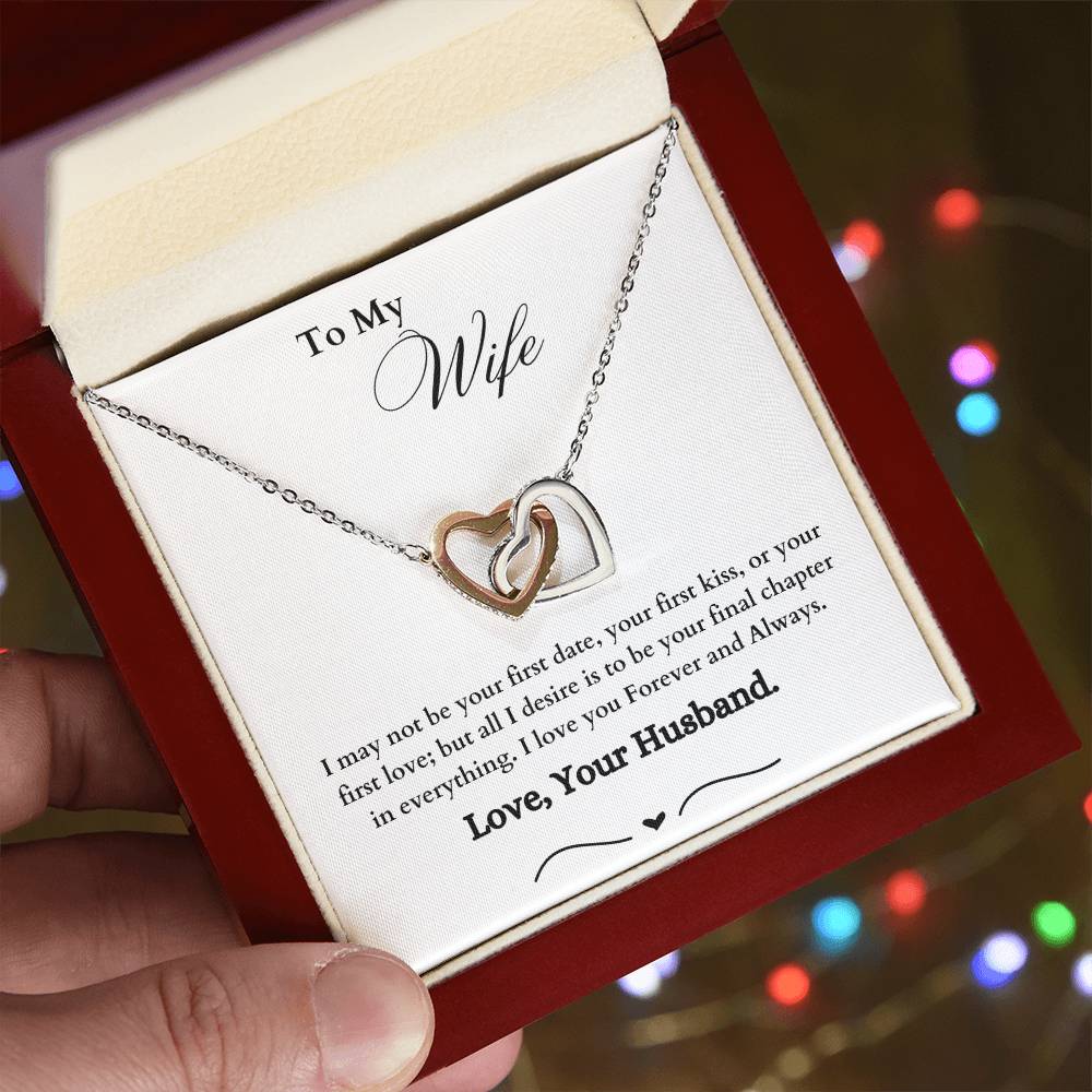 Interlocking Hearts Necklace - Wife