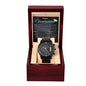 Happy Graduation Black Chronograph Watch