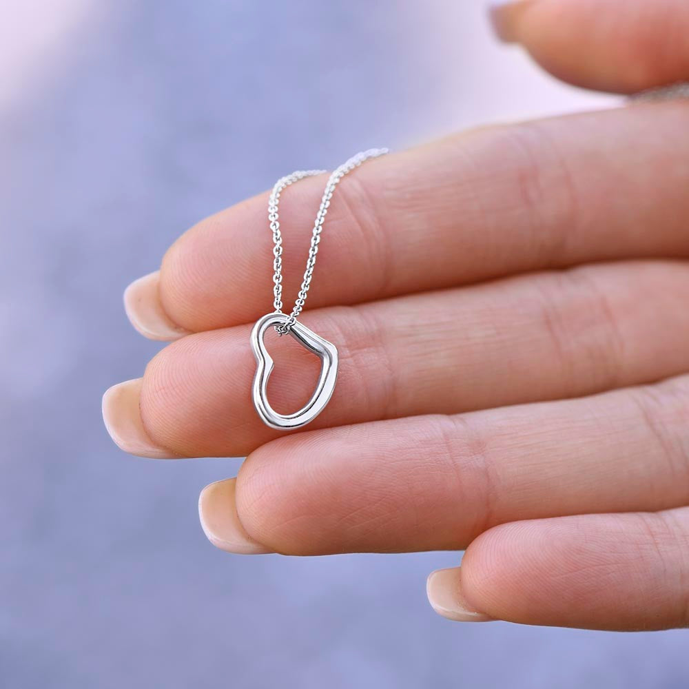 Delicate Heart Necklace (No Message Card)