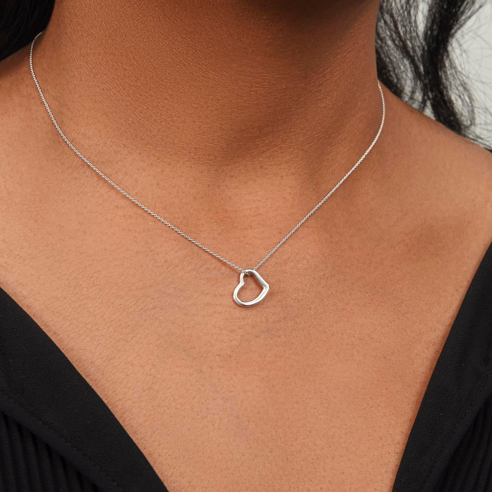 Delicate Heart Necklace (No Message Card)
