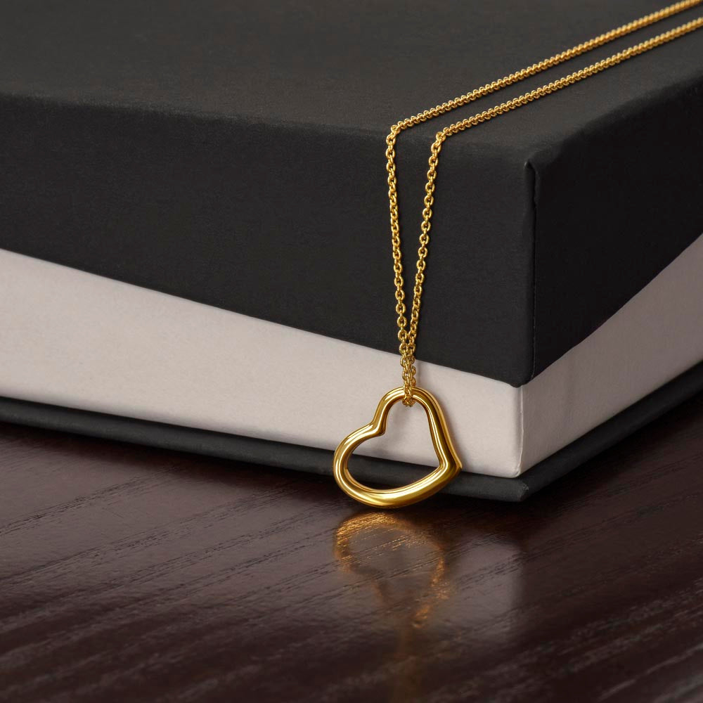 Delicate Heart Necklace (No Message Card)