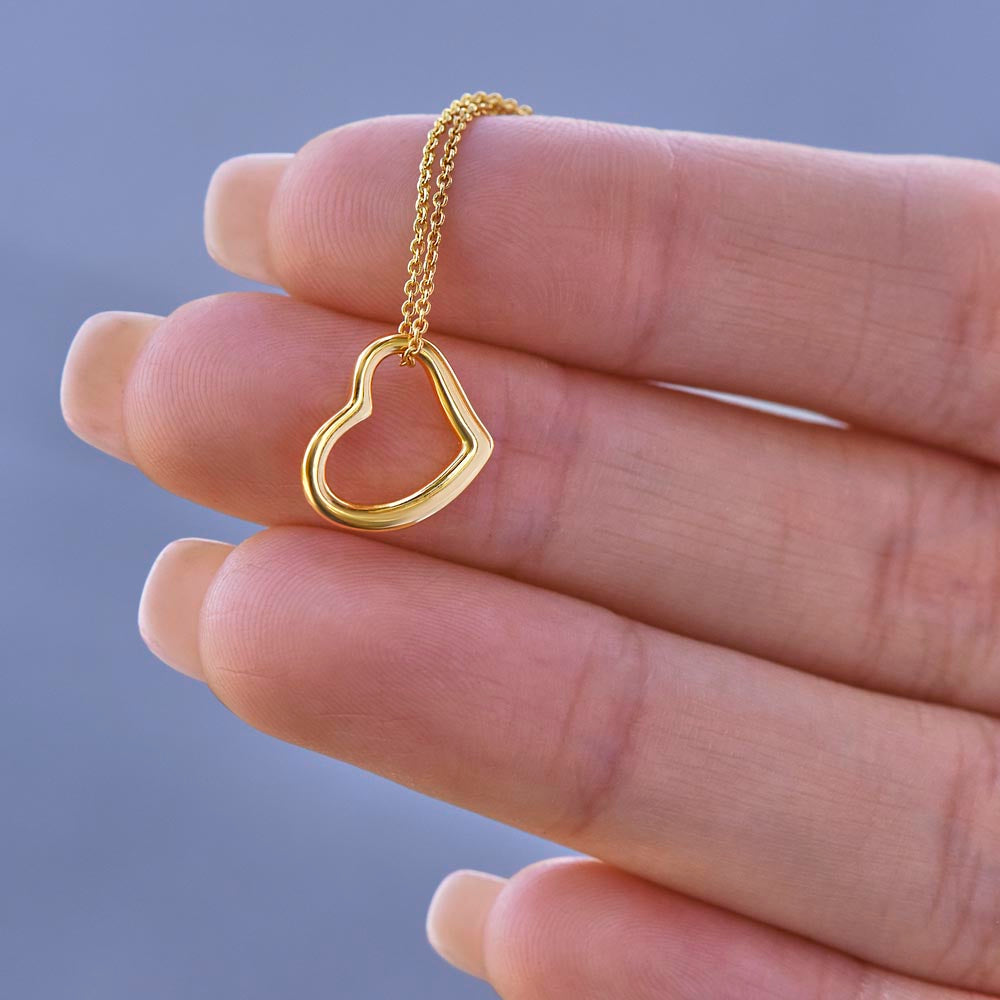 Delicate Heart Necklace (No Message Card)